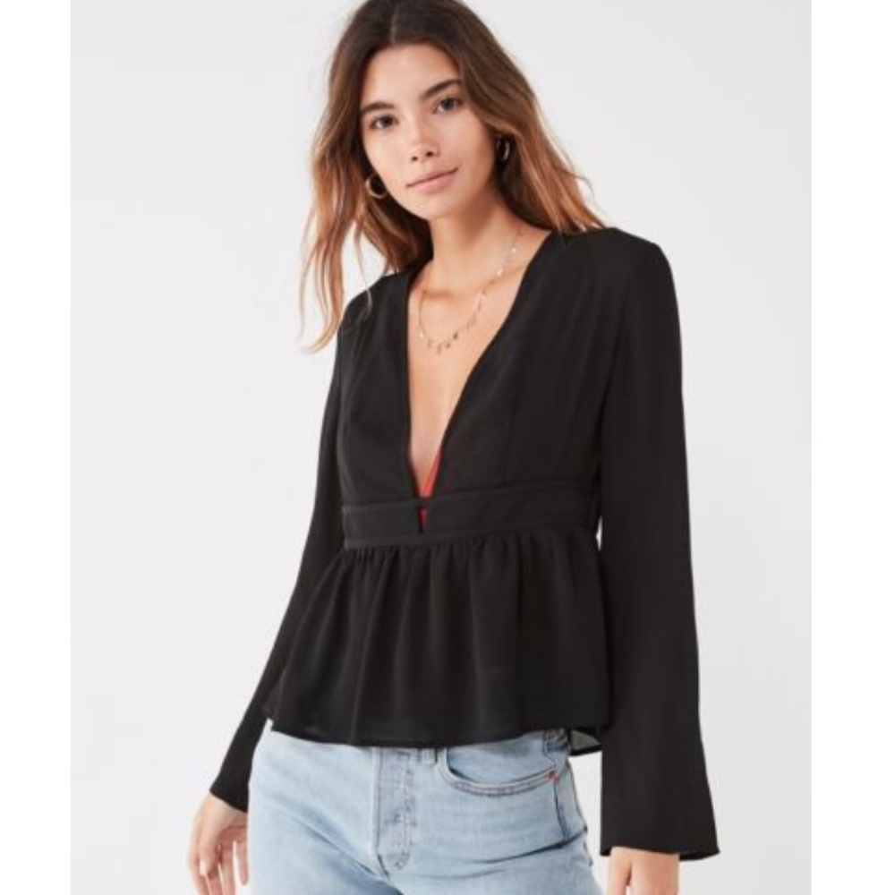 Urban Outfitters V Open-Back Blouse